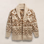 Chalet Intarsia Cardigan In Ivory/Whiskey | James Perse Los Angeles