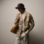 Chalet Intarsia Cardigan In Ivory/Whiskey | James Perse Los Angeles / Mens