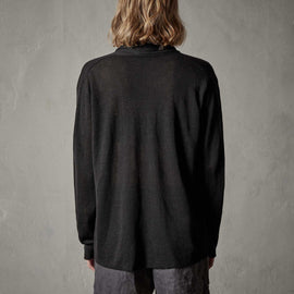 Dunes linen Cardigan  in Black/Black | James Perse Los Angeles