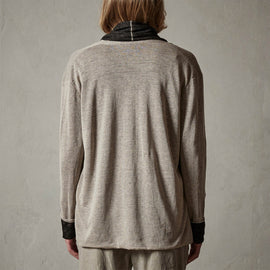 Dunes linen Cardigan  in Natural/Black | James Perse Los Angeles