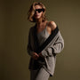 Dunes linen Cardigan  in Natural/Black | James Perse Los Angeles