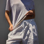 Dunes Linen Crew in White/Natural | James Perse Los Angeles