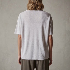 Dunes Linen Crew in White/Natural | James Perse Los Angeles