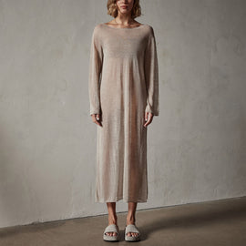 Soleil Linen Caftan in Natural | James Perse Los Angeles