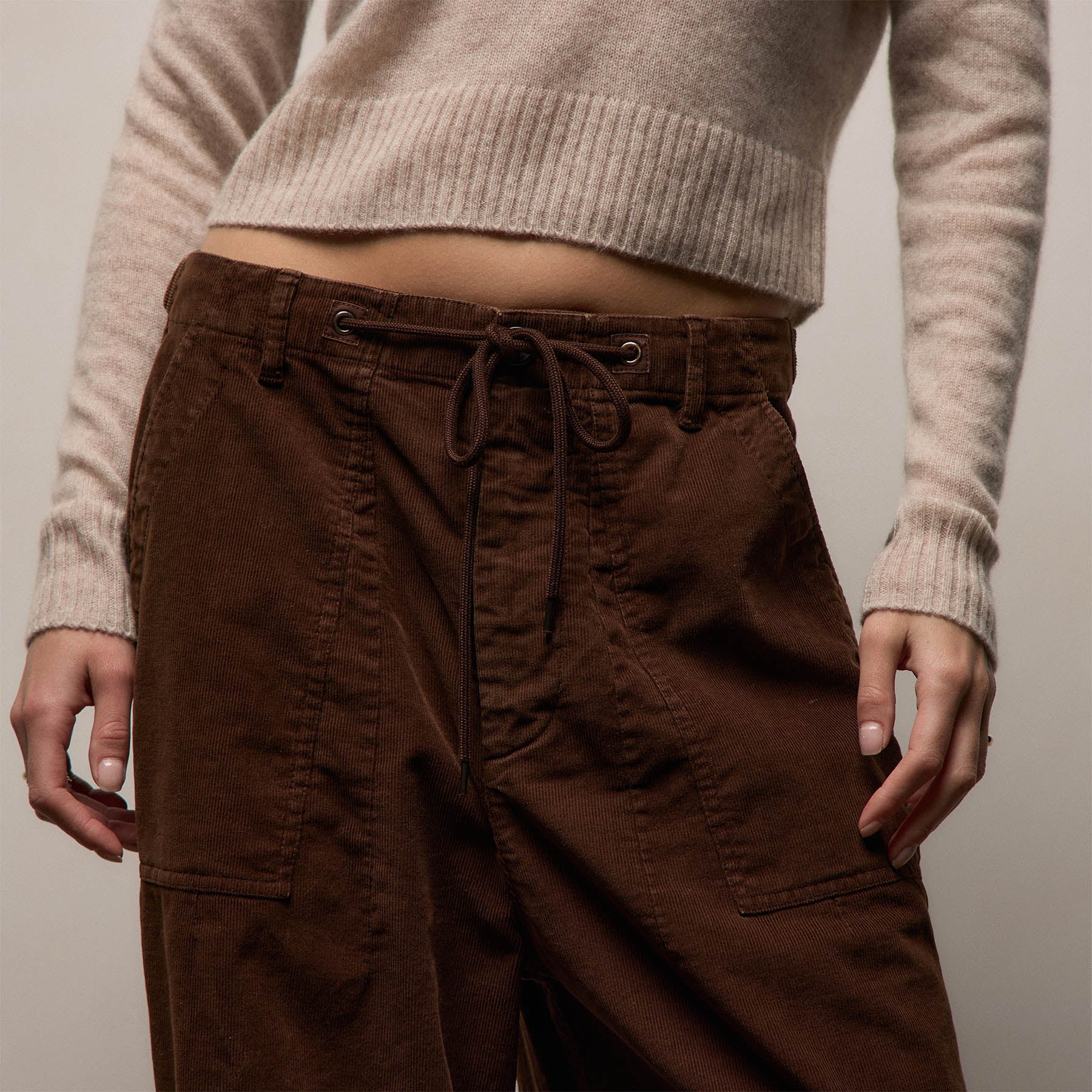 Corduroy Utility Pant - Chestnut Pigment | James Perse Los Angeles