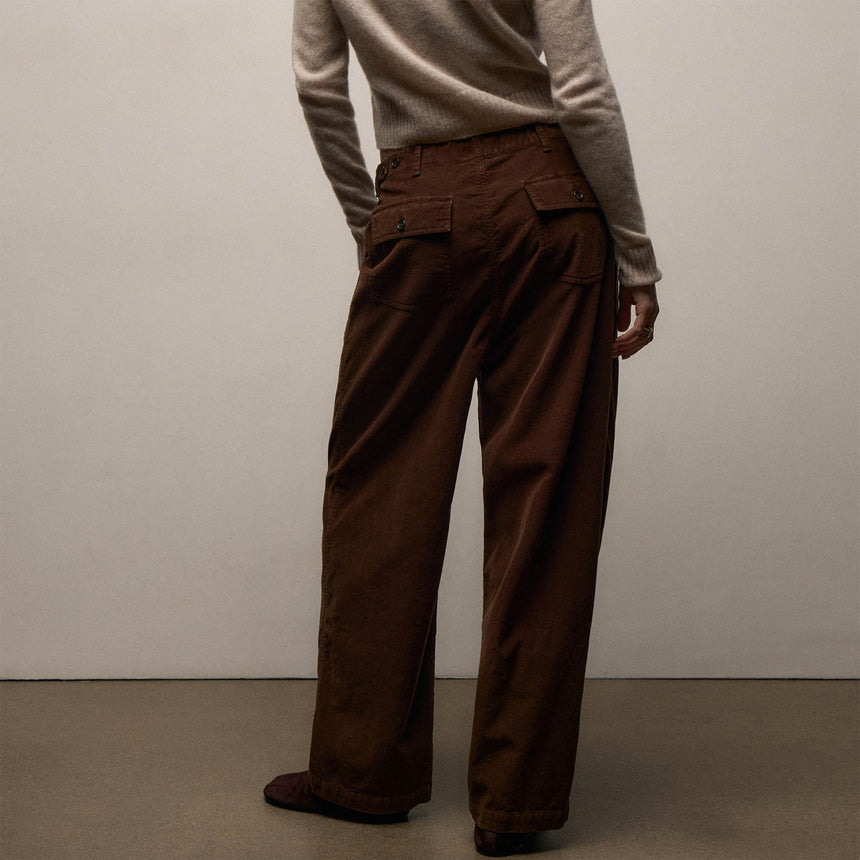 Corduroy Utility Pant in Chestnut Pigment | James Perse Los Angeles