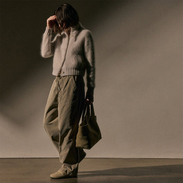 Fine Wale Stch Cord Mltry Pant in Silt Pigment | James Perse Los Angeles
