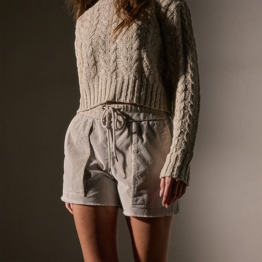 Mixed Media Utility Short in Salt Pigment | James Perse Los Angeles