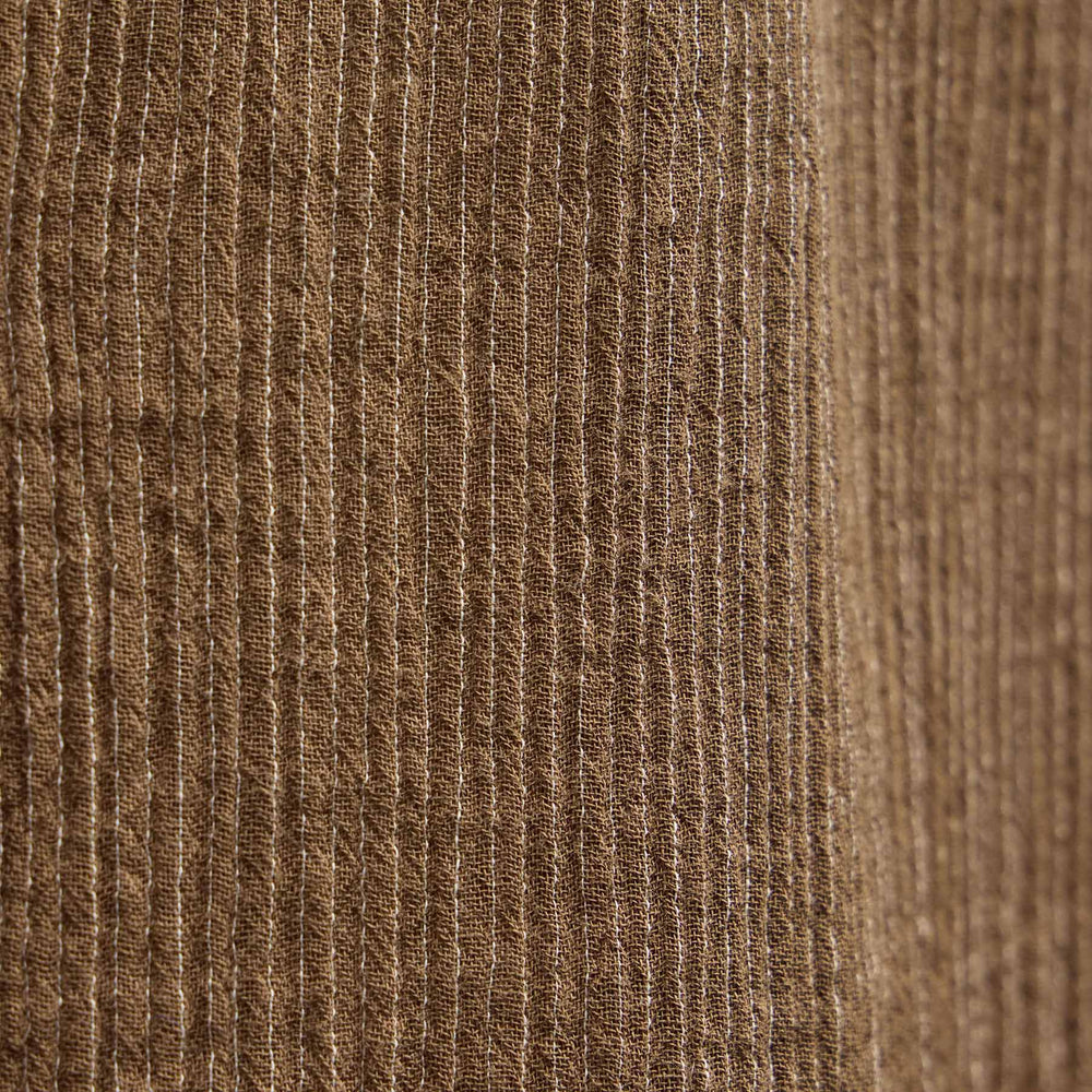 Crinkled Cotton Shirt - Earth