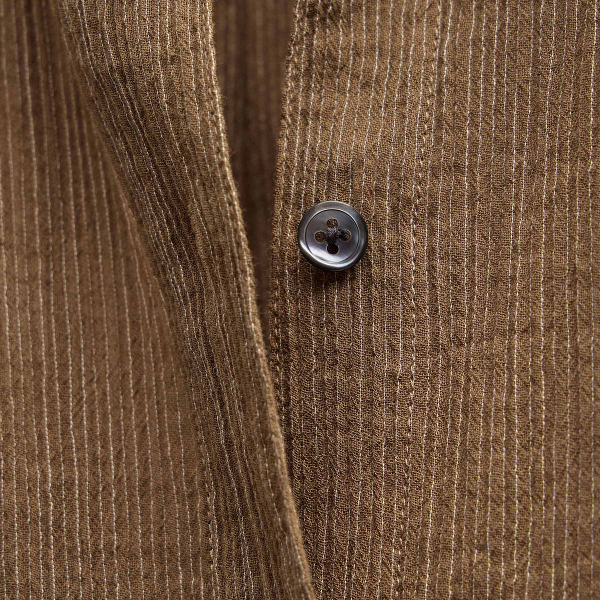 Crinkled Cotton Shirt - Earth