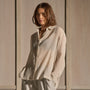 Crinkled Cotton Shirt in Off White | James Perse Los Angeles