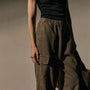 Herringbone Twill Parachute Pant in Caribou Pigment | James Perse Los Angeles