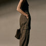 Herringbone Twill Parachute Pant in Caribou Pigment | James Perse Los Angeles