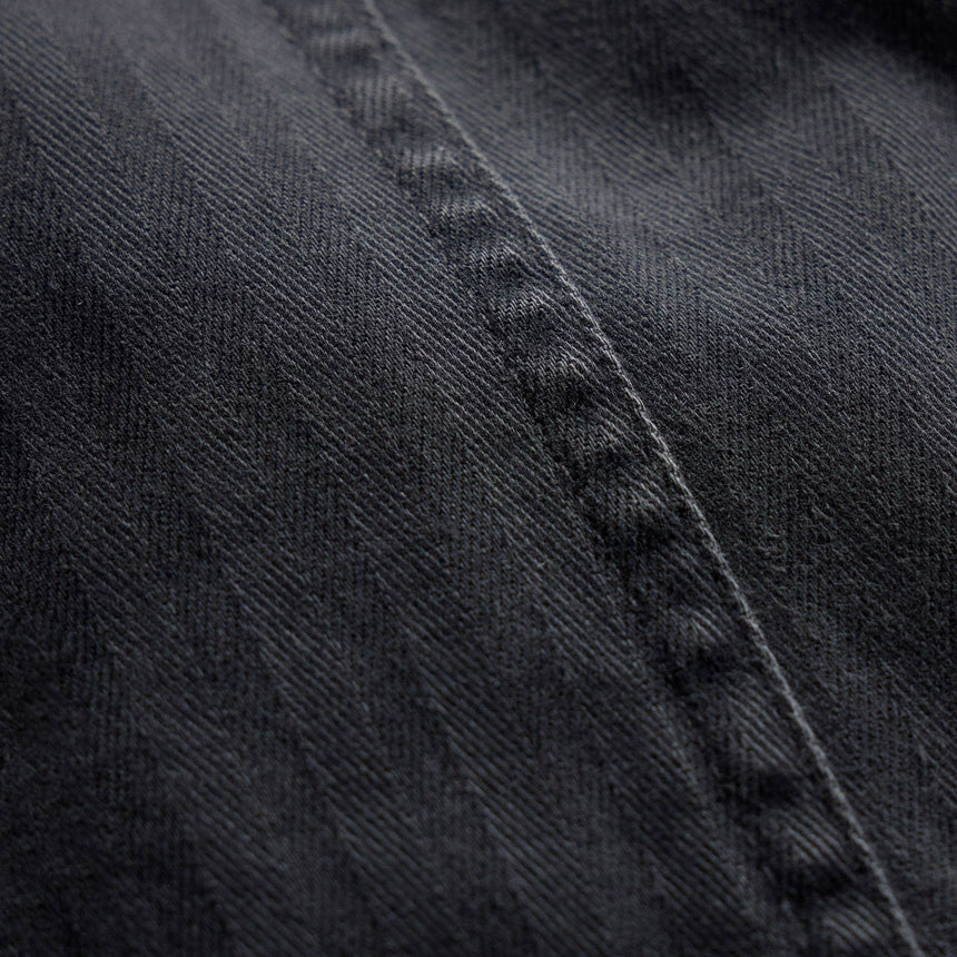 Herringbone Wide Leg Utility Pant - Blue Noir Pigment