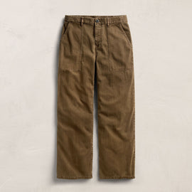 Herringbone Wide Leg Utility Pant - Earth Pigment
