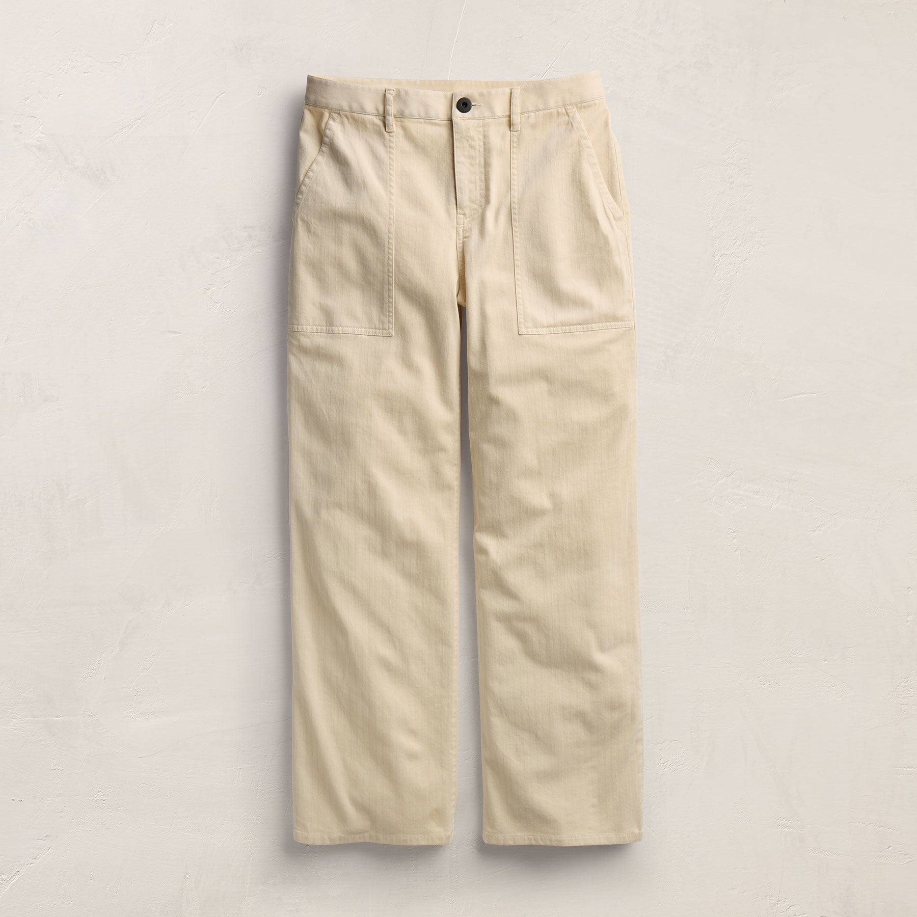 Herringbone Wide Leg Utility Pant - Sandshell Pigment
