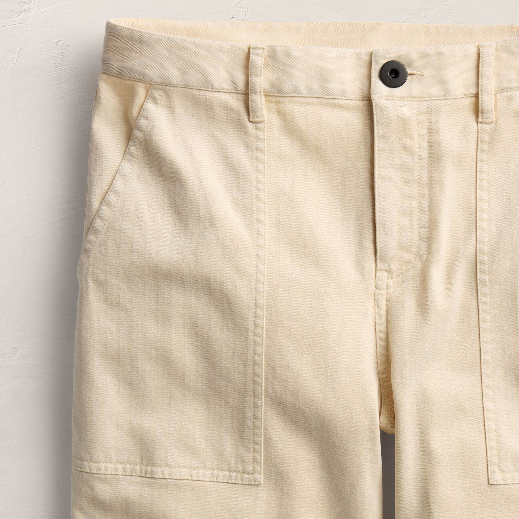 Herringbone Wide Leg Utility Pant - Sandshell Pigment