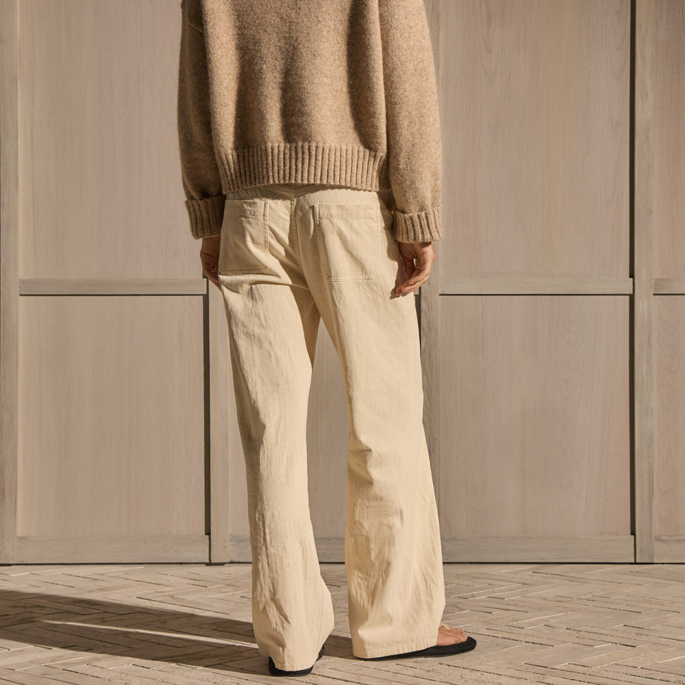 Relaxed Herringbone Pant - Sandshell Pigment | James Perse Los Angeles