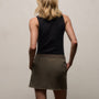 Herringbone Twill Mini Skirt in Army Green Pigment | James Perse Los Angeles