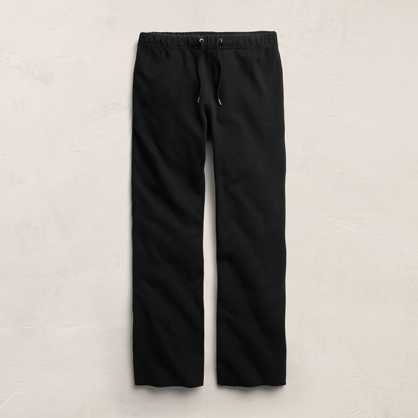 Italian Knit Wide Leg Sweatpant in Black | James Perse Los Angeles