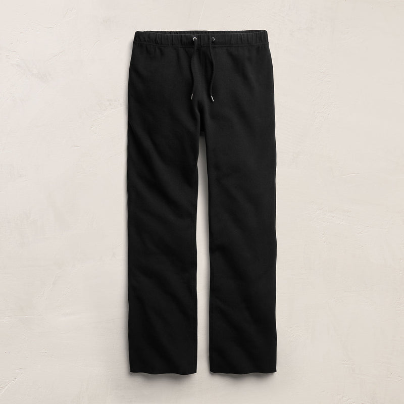 Italian Knit Wide Leg Sweatpant in Black | James Perse Los Angeles