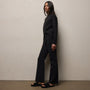 Italian Knit Wide Leg Sweatpant in Black | James Perse Los Angeles