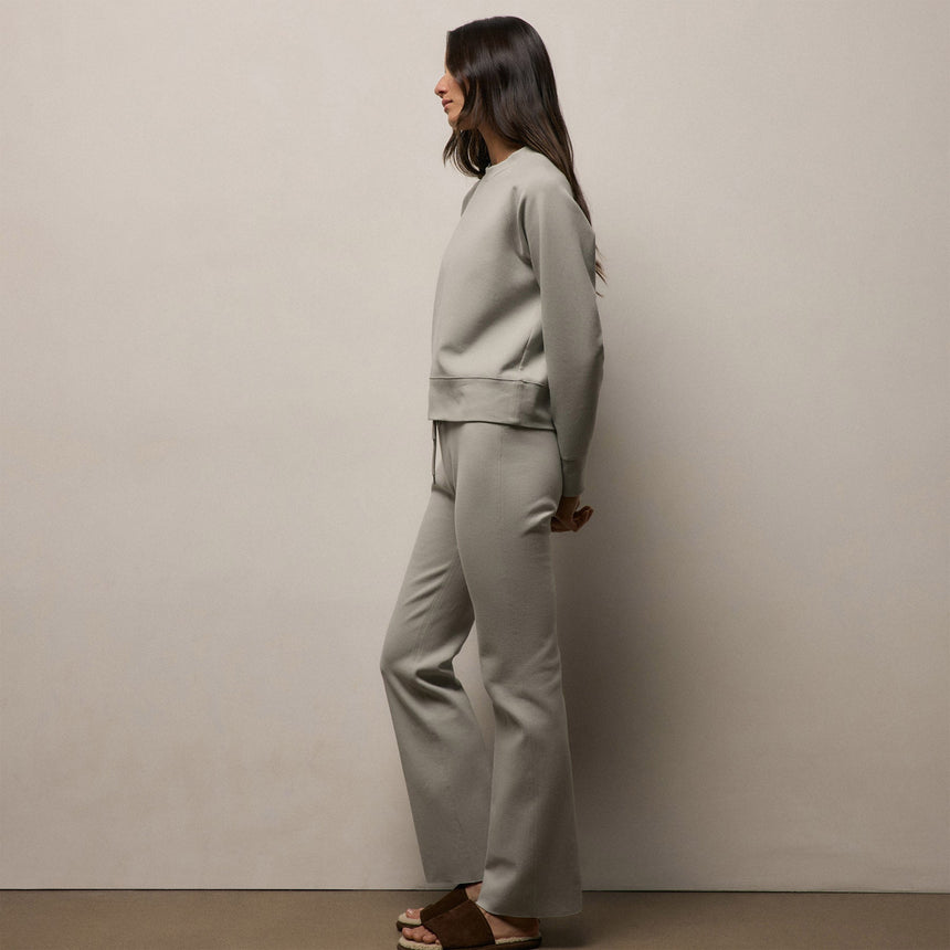 Italian Knit Wide Leg Sweatpant in Fog | James Perse Los Angeles