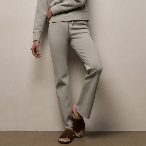 Italian Knit Wide Leg Sweatpant in Fog | James Perse Los Angeles