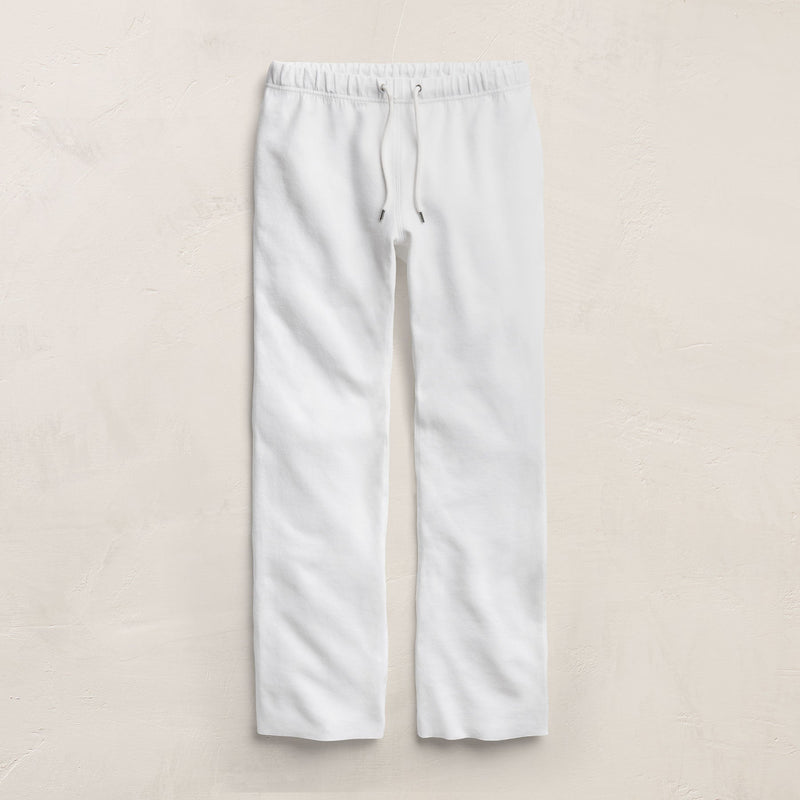 Italian Knit Wide Leg Sweatpant in White | James Perse Los Angeles