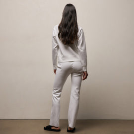 Italian Knit Wide Leg Sweatpant in White | James Perse Los Angeles
