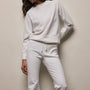 Italian Knit Wide Leg Sweatpant in White | James Perse Los Angeles