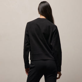 Italian Knit Raglan Mockneck in Black | James Perse Los Angeles