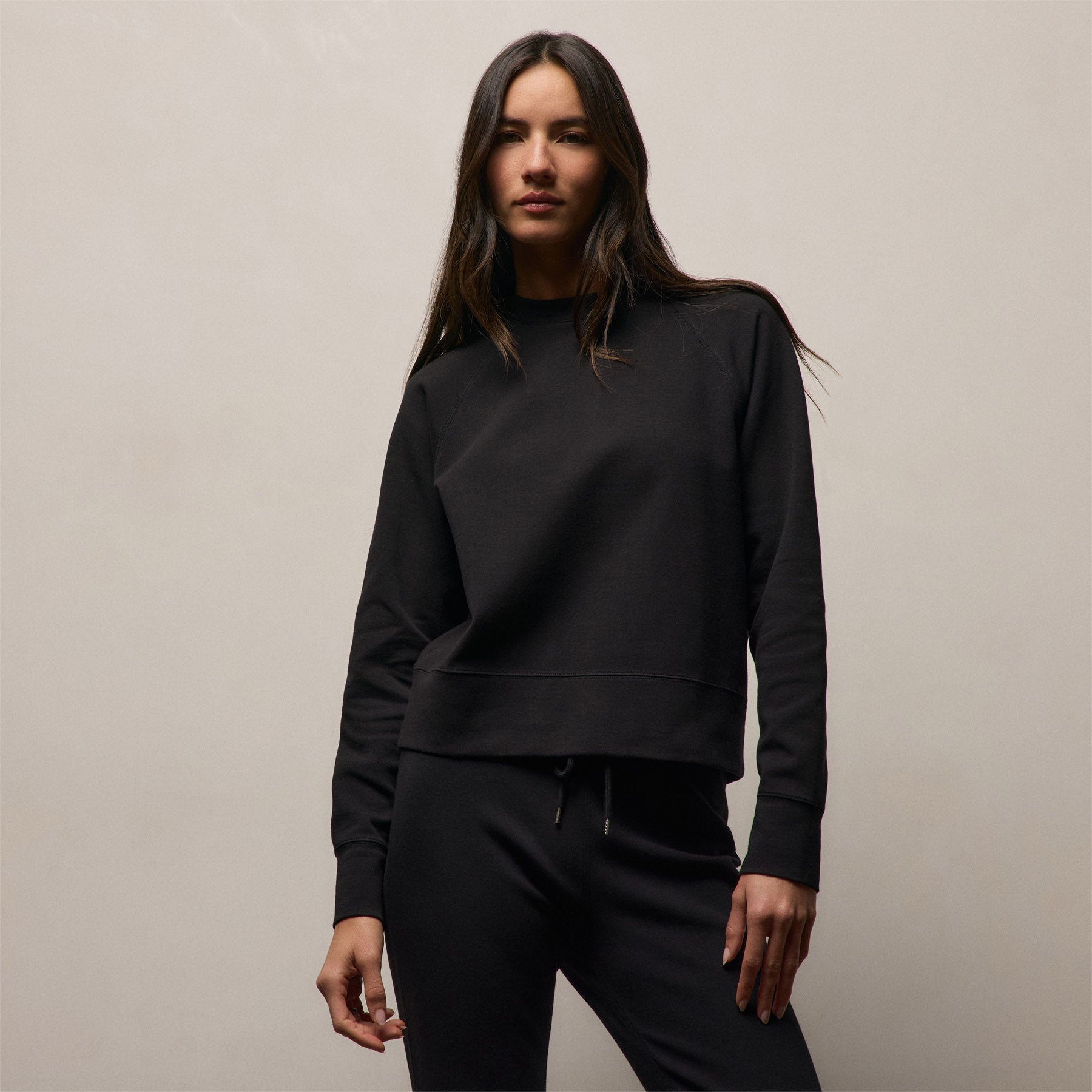 Italian Knit Raglan Mockneck