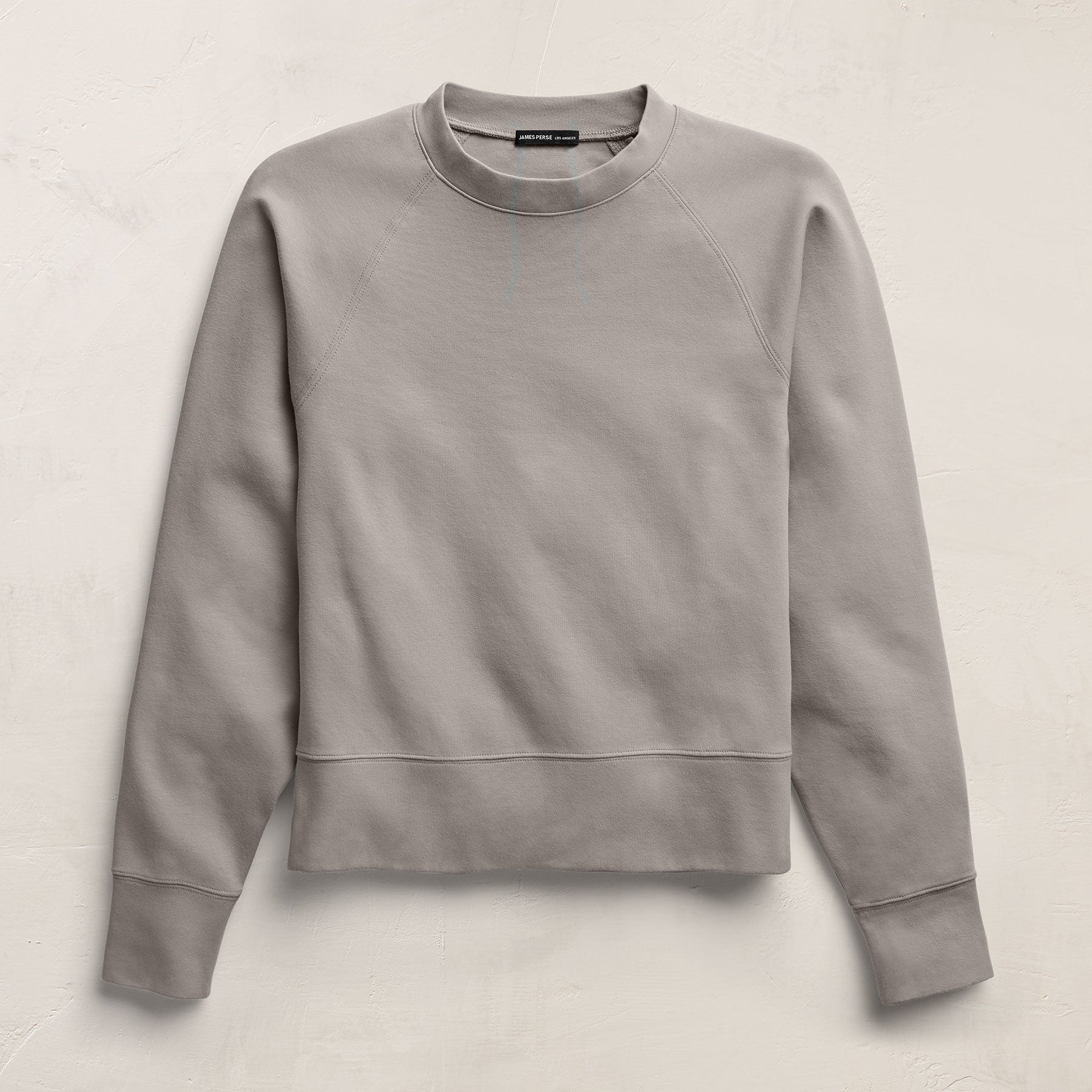 Italian Knit Raglan Mockneck in Fog | James Perse Los Angeles