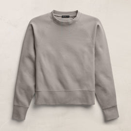 Italian Knit Raglan Mockneck in Fog | James Perse Los Angeles