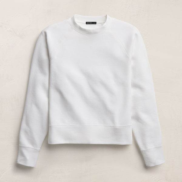 Italian Knit Raglan Mockneck in White | James Perse Los Angeles