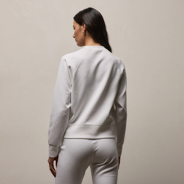 Italian Knit Raglan Mockneck in White | James Perse Los Angeles