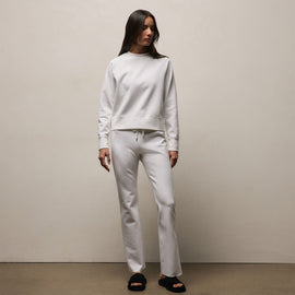 Italian Knit Raglan Mockneck in White | James Perse Los Angeles