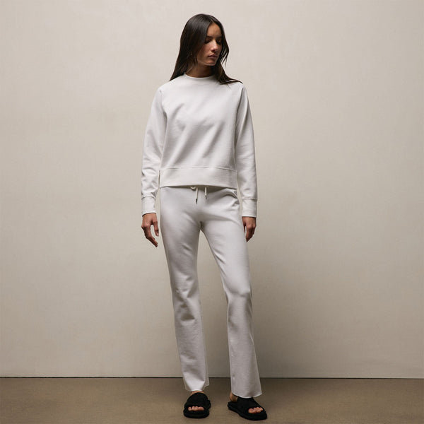 Italian Knit Raglan Mockneck in White | James Perse Los Angeles