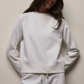 Italian Knit Raglan Mockneck in White | James Perse Los Angeles