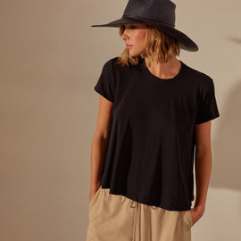 High Gauge A Line Tee in Black | James Perse Los Angeles