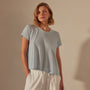 High Gauge A Line Tee  in Open Sky | James Perse Los Angeles