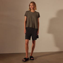 High Gauge A Line Tee in Palm | James Perse Los Angeles