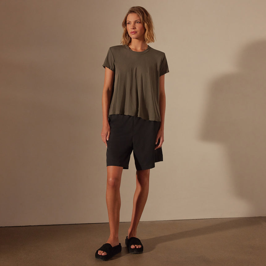 High Gauge A Line Tee in Palm | James Perse Los Angeles