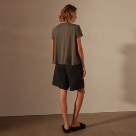 High Gauge A Line Tee in Palm | James Perse Los Angeles