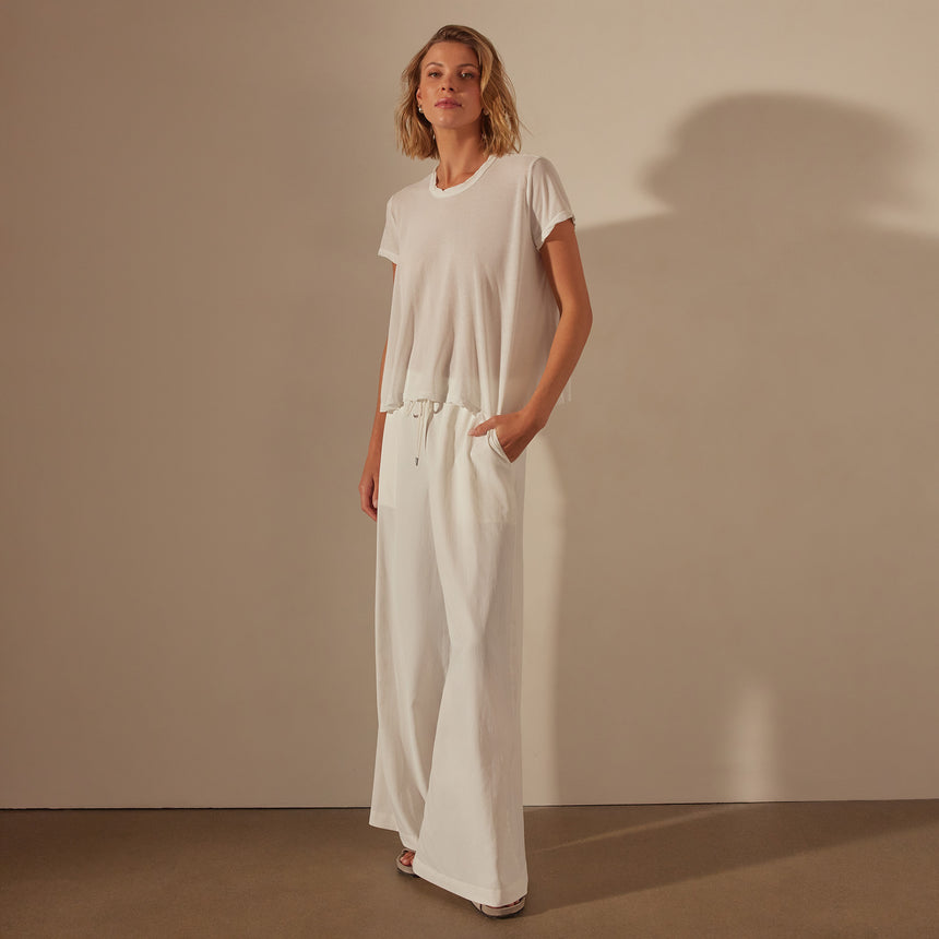 High Gauge A Line Tee in White | James Perse Los Angeles