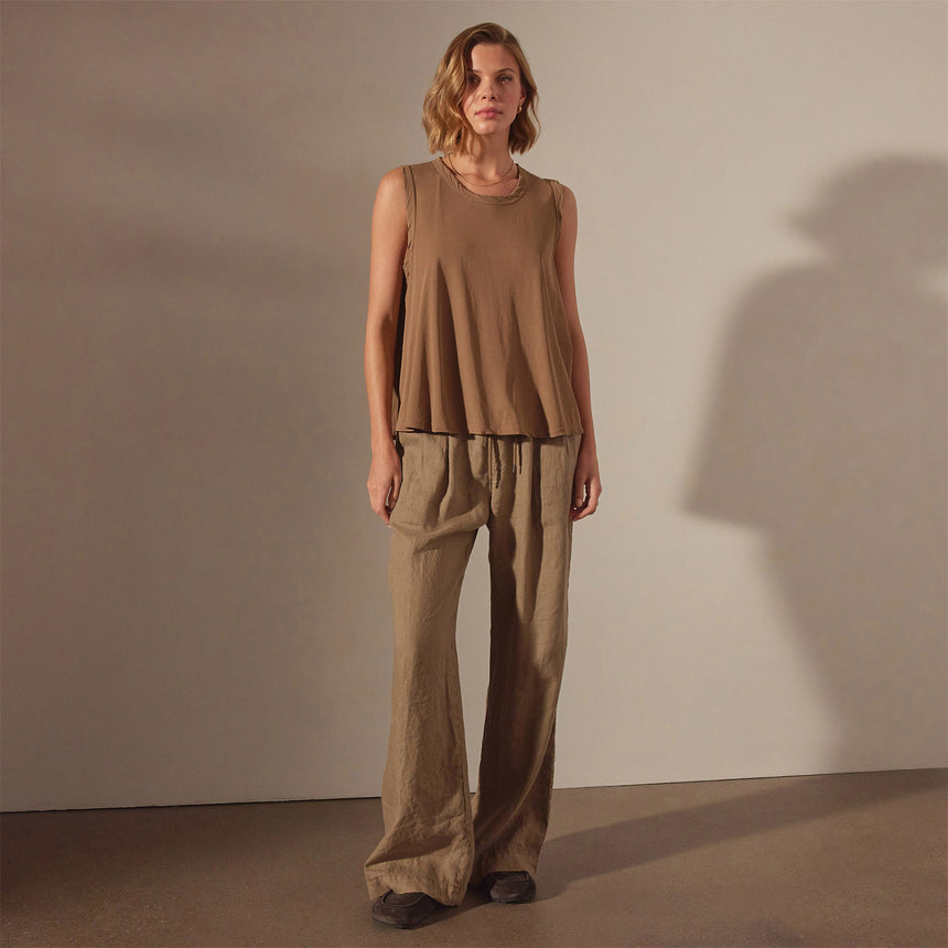 High Gauge Baby Doll Shell Top in Cashew | James Perse Los Angeles