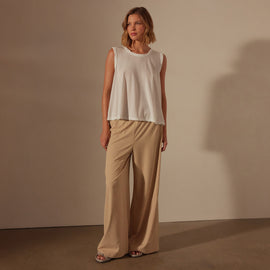 Fine Gauge A Line Tank in White | James Perse Los Angeles
