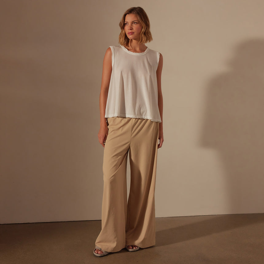 Fine Gauge A Line Tank in White | James Perse Los Angeles