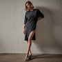 Relaxed Raglan Dress in Magma Pigment | James Perse Los Angeles